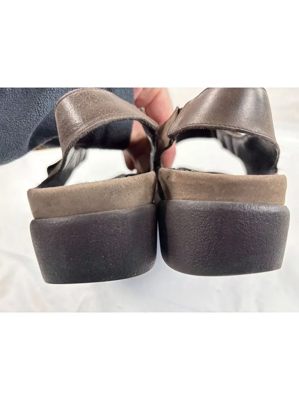 DUREA GREENWAY LEATHER SANDALS Women's size 8 brown